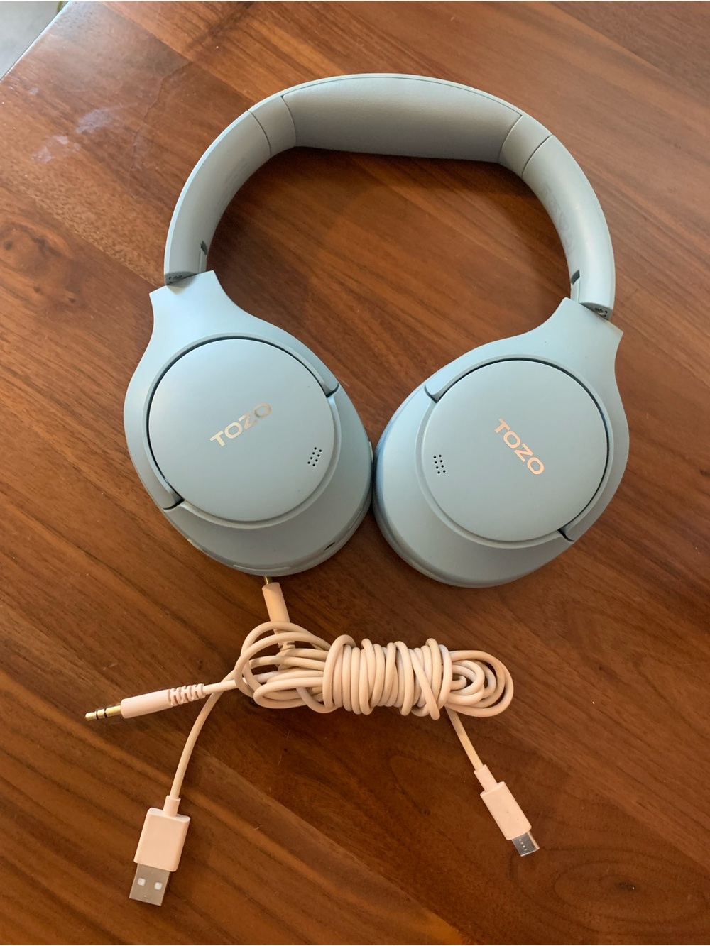 TOZO Wireless Over-Ear Headphones in Light Blue